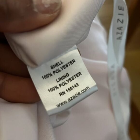 Azazie pink one shoulder gown dress maxi size C - Picture 7 of 10